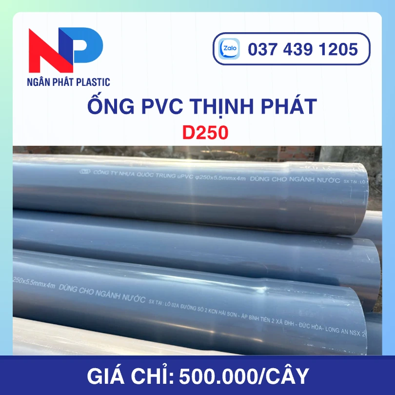 Ống Nhựa uPVC D250 Thịnh Phát